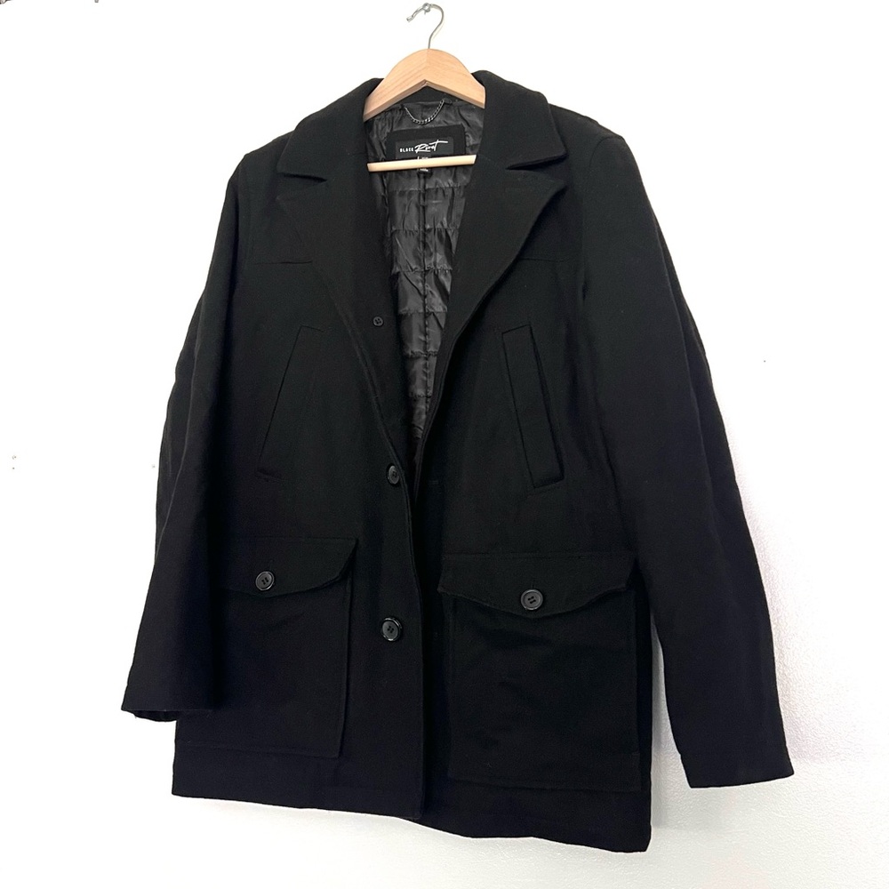 Black Rivet Peacoat